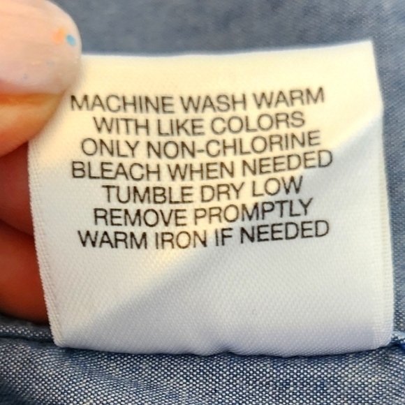 Cremieux mens lightweight blue polka dot long sleeve button-down size X-Large - Picture 5 of 6